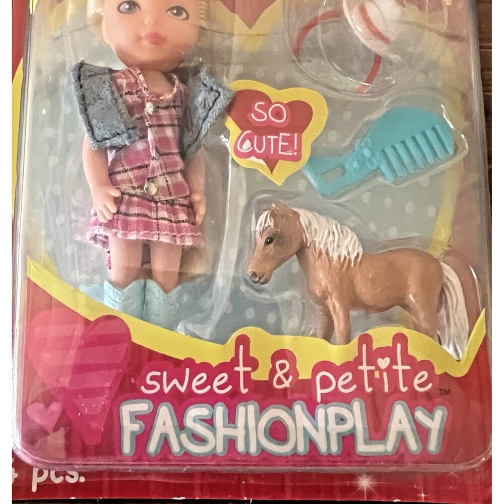 Sweet & Petite Fashionplay Doll & Horse Playset By Parade Kids New Blonde Hair - Picture 4 of 8